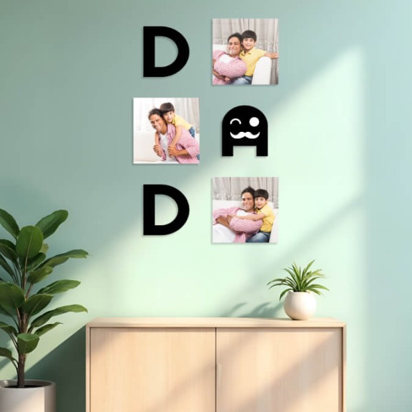 Explore DAD - 3 Photo Acrylic Wall Frame
