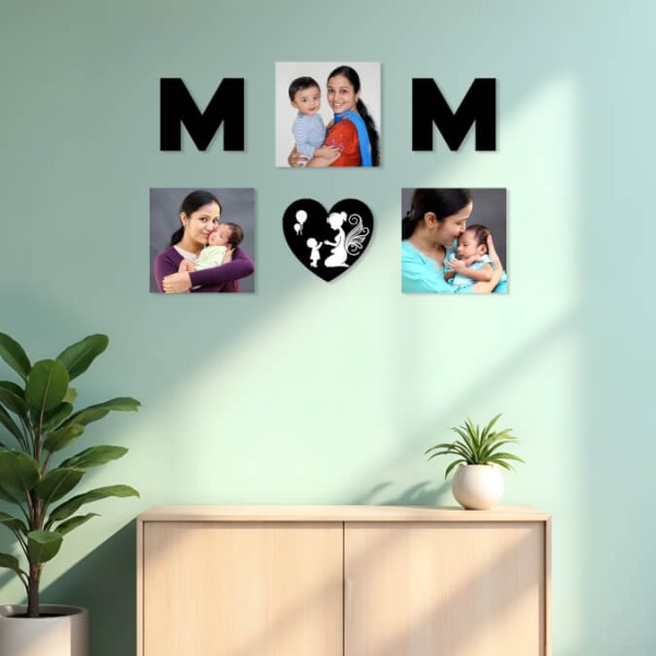 Explore MOM - 3 Photo Creative Acrylic Wall Art Frame