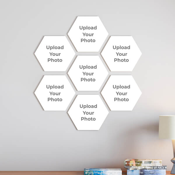 Custom Full Pic Upload Design: Mini Hexagon Photo Collage