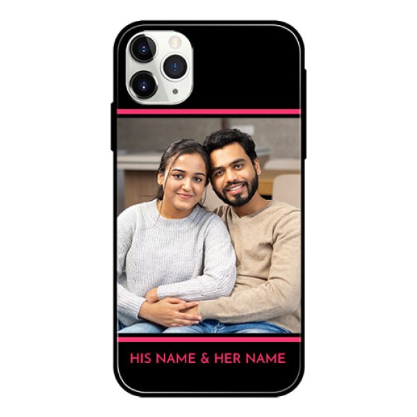 Apple iPhone 11 Pro Max Custom Glass Mobile Case  - with Add Text Design
