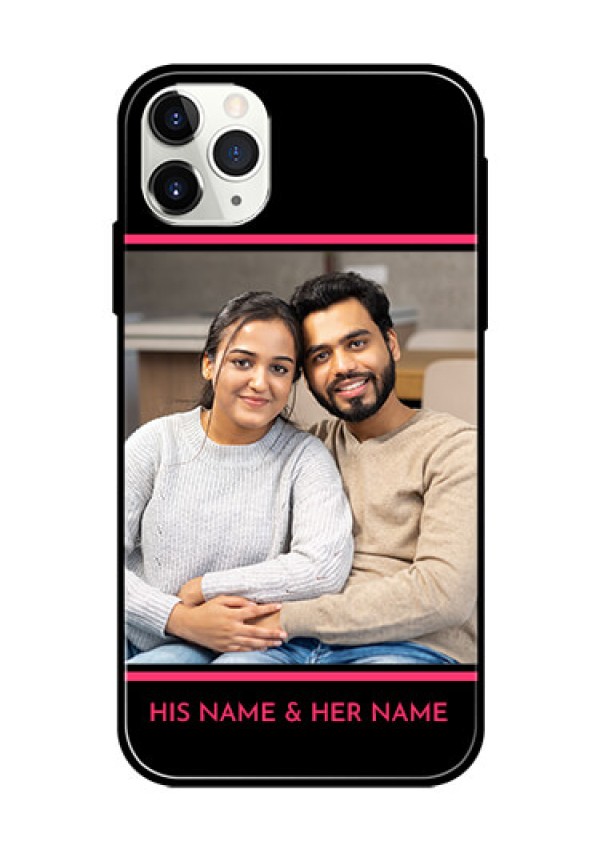 Apple iPhone 11 Pro Max Custom Glass Mobile Case  - with Add Text Design