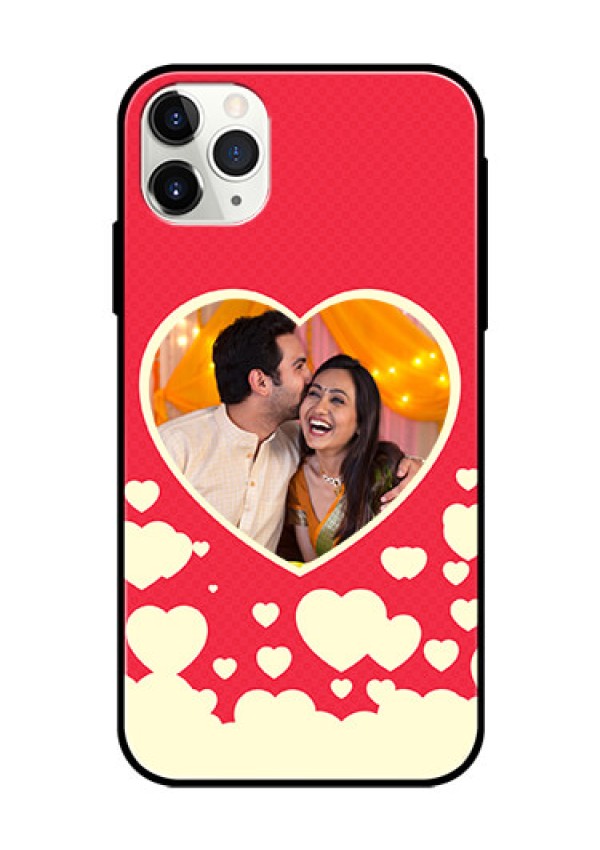 Apple iPhone 11 Pro Max Custom Glass Mobile Case  - Love Symbols Phone Cover Design