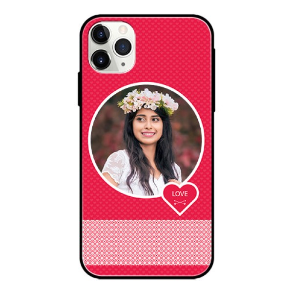 Apple iPhone 11 Pro Max Personalised Glass Phone Case - Pink Pattern Design Apple iPhone 11 Pro Max Personalised Glass Phone Case - Pink Pattern Design