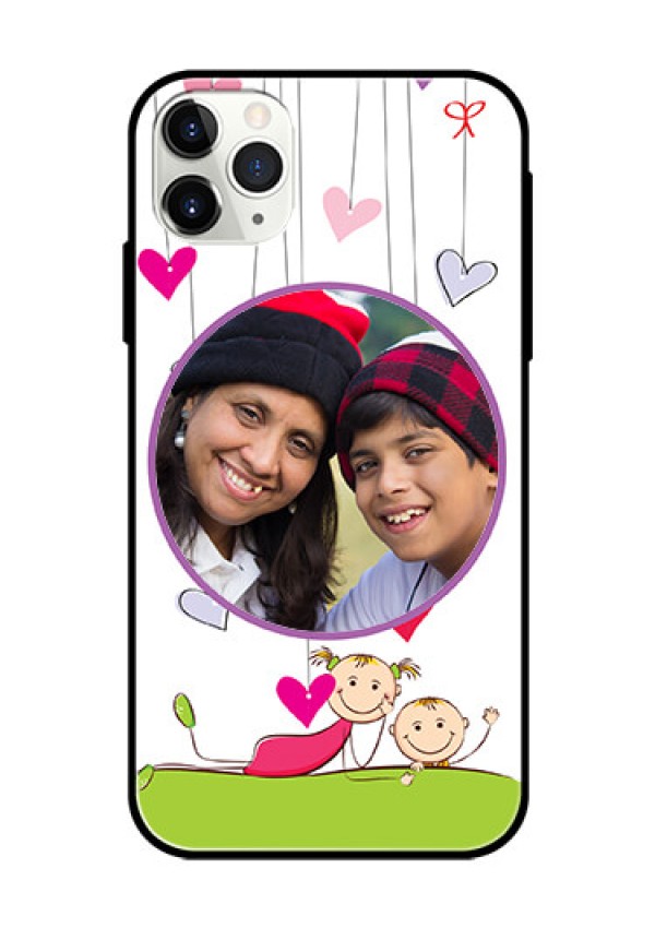 Apple iPhone 11 Pro Max Photo Printing on Glass Case  - Cute Kids Phone Case Design