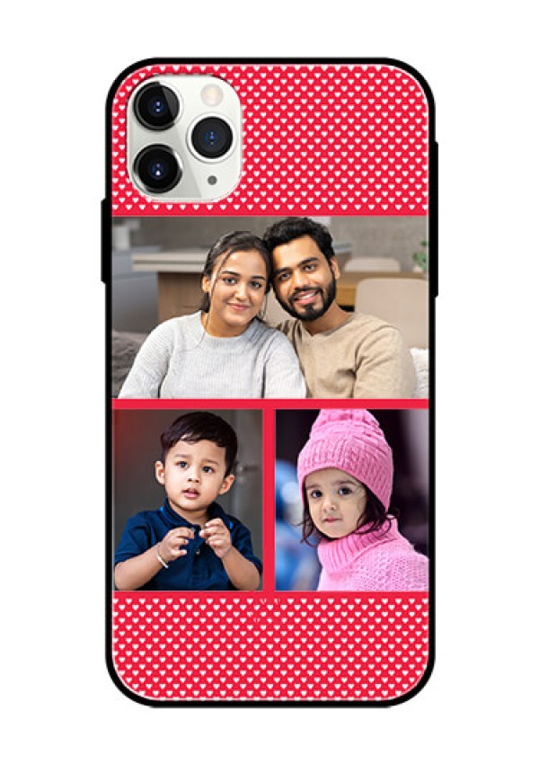 Apple iPhone 11 Pro Max Personalized Glass Phone Case  - Bulk Pic Upload Design