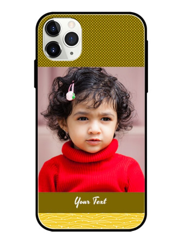 Custom Apple iPhone 11 Pro Max Custom Glass Phone Case  - Simple Green Color Design