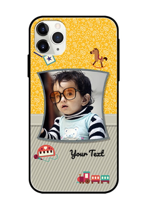 Apple iPhone 11 Pro Max Personalized Glass Phone Case  - Baby Picture Upload Design