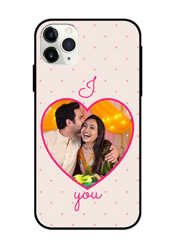 Apple iPhone 11 Pro Max Custom Glass Mobile Case  - Heart Shape Design