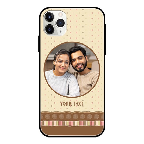 Apple iPhone 11 Pro Max Custom Glass Mobile Case - Brown Dotted Mobile Case Design Apple iPhone 11 Pro Max Custom Glass Mobile Case - Brown Dotted Mobile Case Design