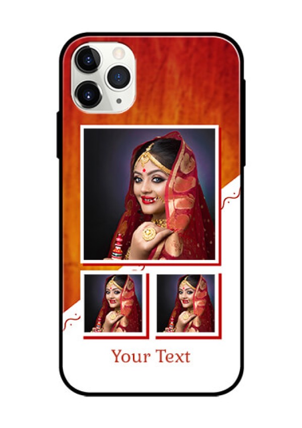 Apple iPhone 11 Pro Max Custom Glass Phone Case  - Wedding Memories Design  
