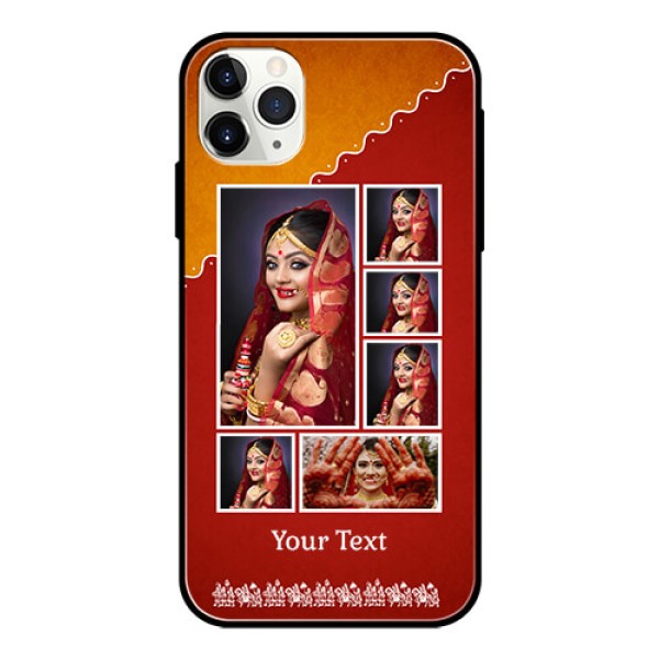 Apple iPhone 11 Pro Max Personalized Glass Phone Case - Wedding Pic Upload Design Apple iPhone 11 Pro Max Personalized Glass Phone Case - Wedding Pic Upload Design