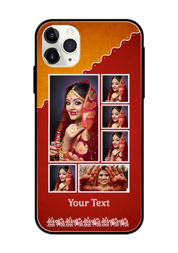 Apple iPhone 11 Pro Max Personalized Glass Phone Case  - Wedding Pic Upload Design