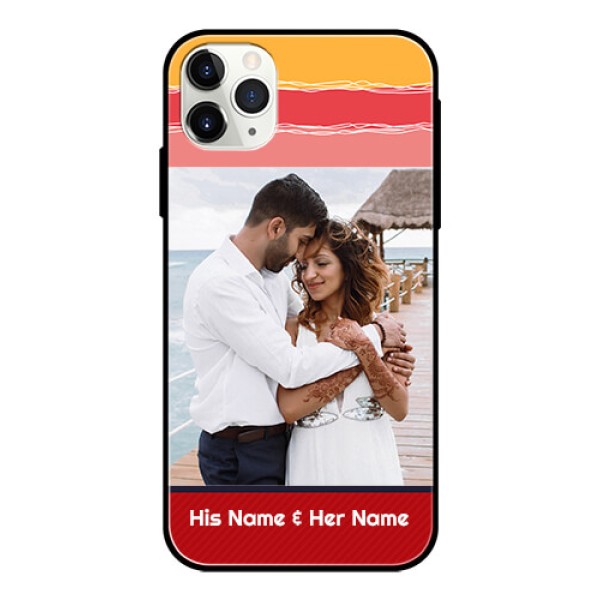 Apple iPhone 11 Pro Max Custom Glass Mobile Case  - Colorful Case Design