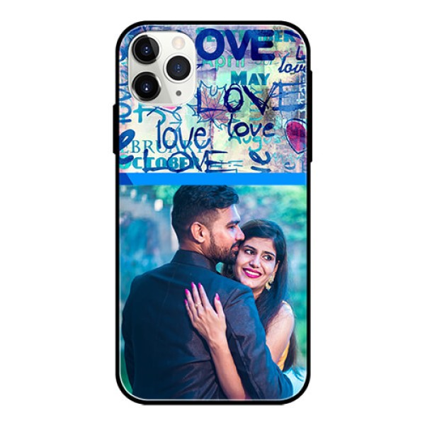 Apple iPhone 11 Pro Max Custom Glass Mobile Case - Colorful Love Design Apple iPhone 11 Pro Max Custom Glass Mobile Case - Colorful Love Design