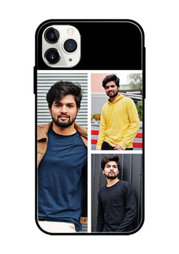 Apple iPhone 11 Pro Max Photo Printing on Glass Case  - Upload Multiple Picture Design