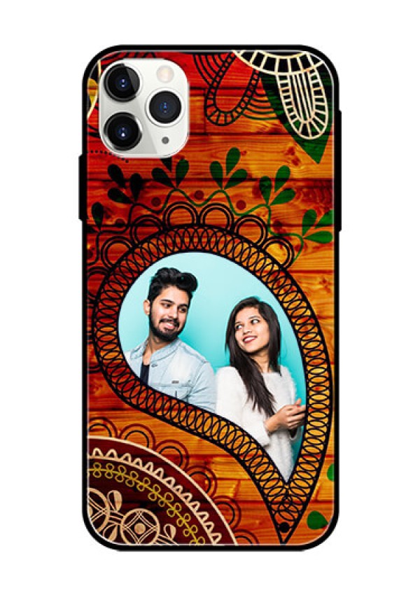 Apple iPhone 11 Pro Max Personalized Glass Phone Case  - Abstract Colorful Design