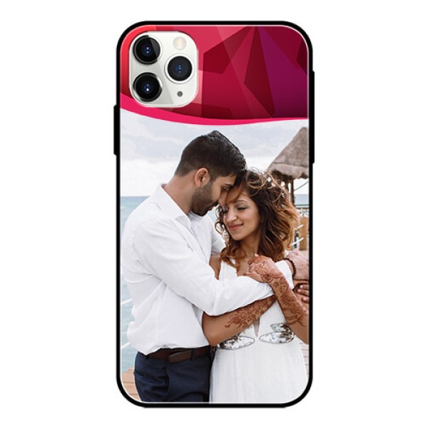 Apple iPhone 11 Pro Max Custom Glass Mobile Case - Red Abstract Design Apple iPhone 11 Pro Max Custom Glass Mobile Case - Red Abstract Design