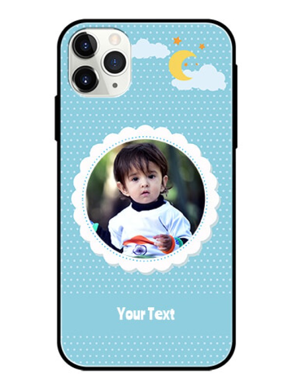 Custom Apple iPhone 11 Pro Max Personalised Glass Phone Case  - Violet Pattern Design