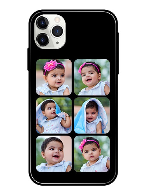Custom Apple iPhone 11 Pro Max Photo Printing on Glass Case  - Multiple Pictures Design