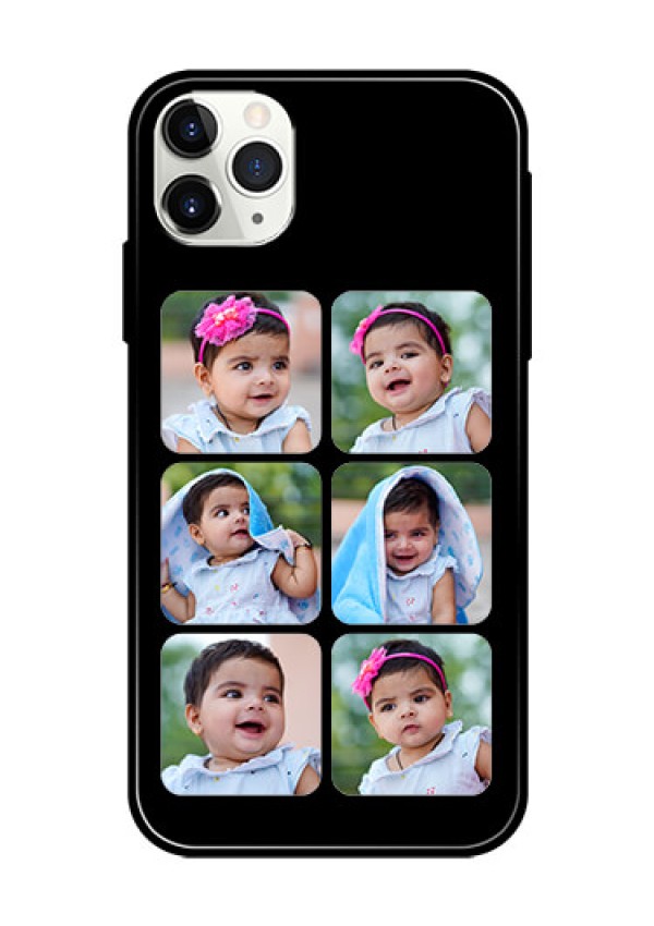 Apple iPhone 11 Pro Max Photo Printing on Glass Case  - Multiple Pictures Design