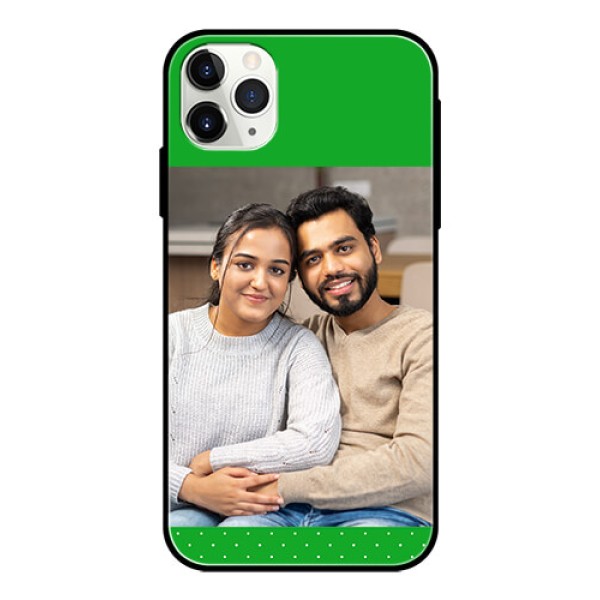 Apple iPhone 11 Pro Max Personalized Glass Phone Case - Green Pattern Design Apple iPhone 11 Pro Max Personalized Glass Phone Case - Green Pattern Design