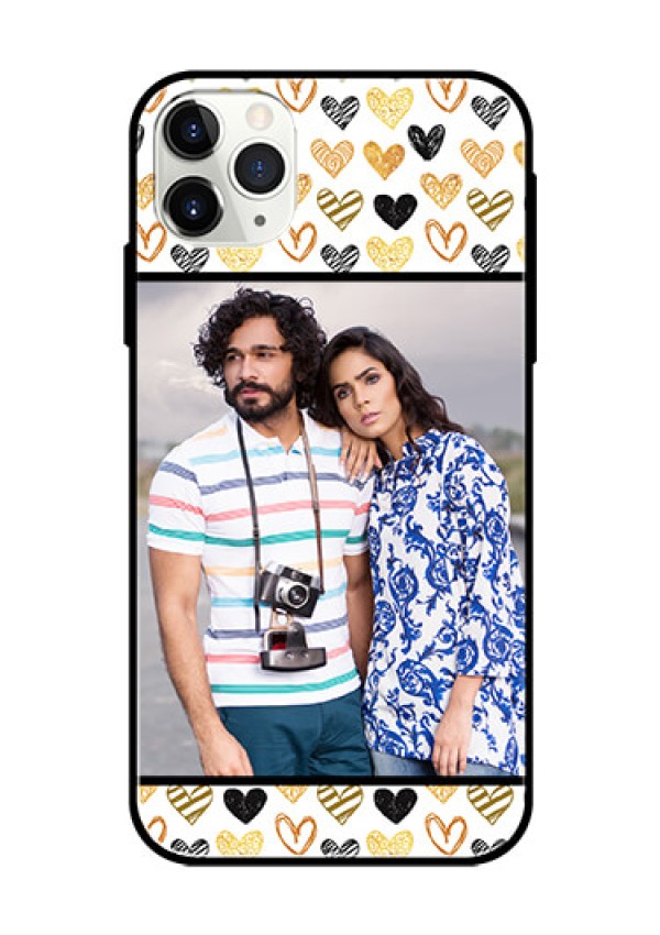 Apple iPhone 11 Pro Max Photo Printing on Glass Case  - Love Symbol Design