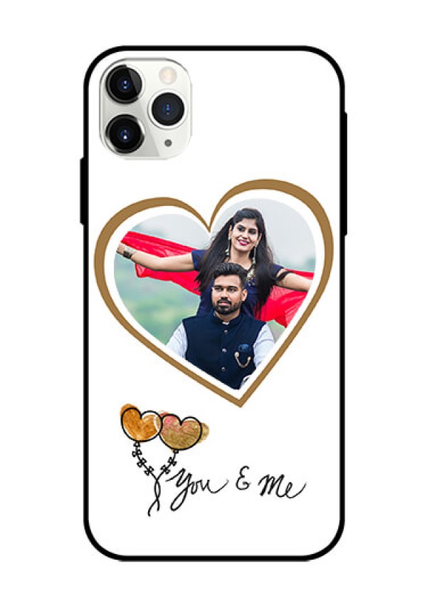 Apple iPhone 11 Pro Max Custom Glass Mobile Case  - You & Me Design