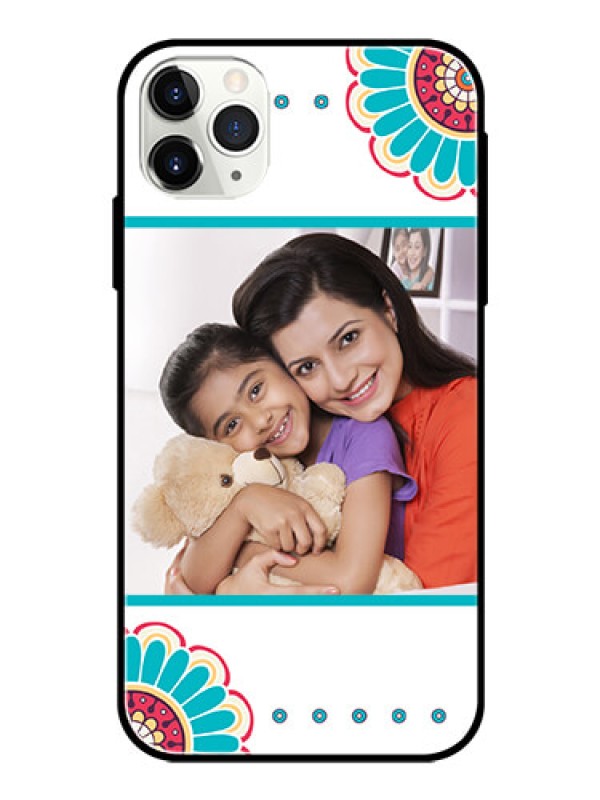 Custom Apple iPhone 11 Pro Max Custom Glass Phone Case  - Flower Design