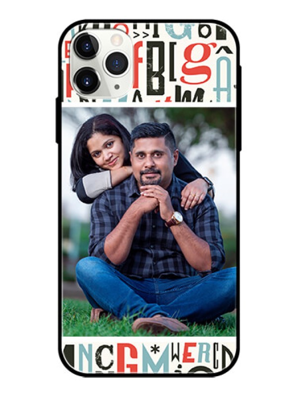 Custom Apple iPhone 11 Pro Max Personalized Glass Phone Case  - Alphabet Design