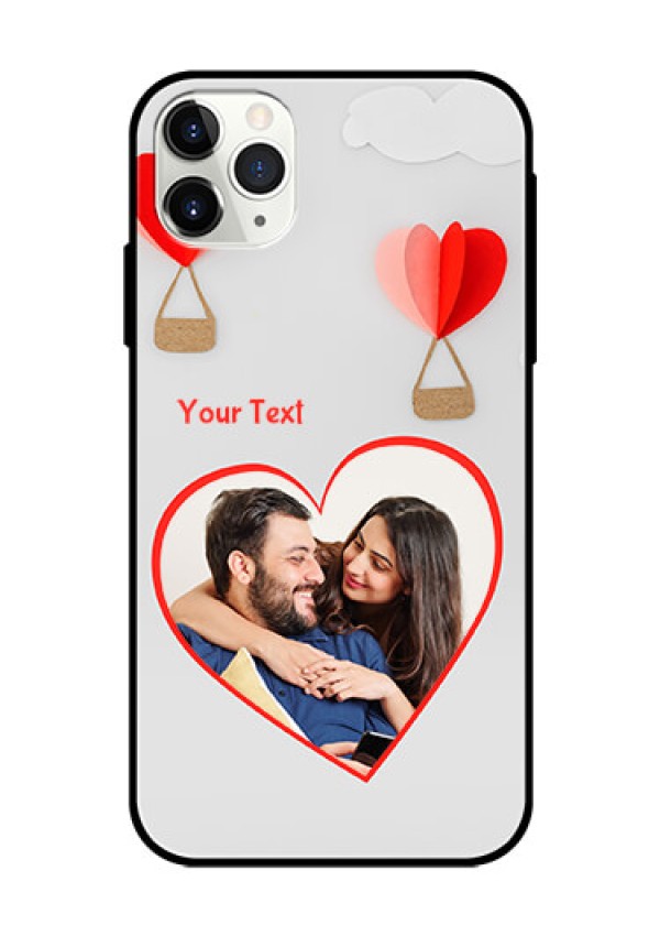 Apple iPhone 11 Pro Max Custom Glass Mobile Case  - Parachute Love Design