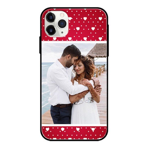 Apple iPhone 11 Pro Max Photo Printing on Glass Case - Hearts Mobile Case Design Apple iPhone 11 Pro Max Photo Printing on Glass Case - Hearts Mobile Case Design