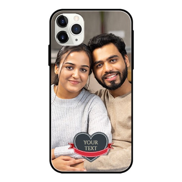 Apple iPhone 11 Pro Max Custom Glass Phone Case  - Just Married Couple Design