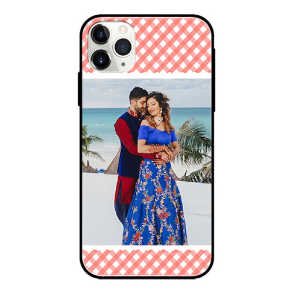 Apple iPhone 11 Pro Max Personalized Glass Phone Case - Pink Pattern Design Apple iPhone 11 Pro Max Personalized Glass Phone Case - Pink Pattern Design