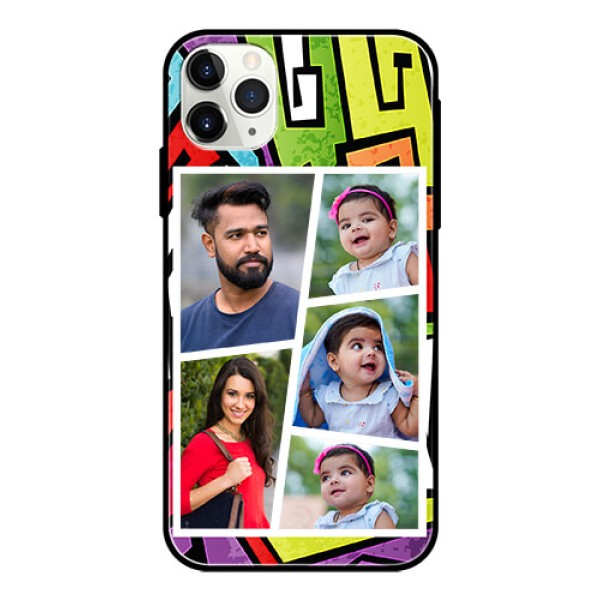 Apple iPhone 11 Pro Max Custom Glass Phone Case  - Graffiti pattern Design