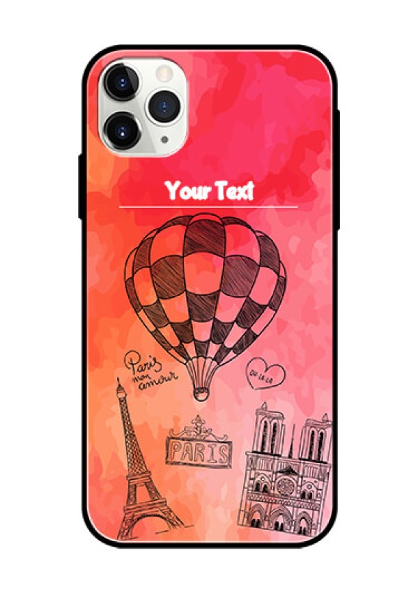 Apple iPhone 11 Pro Max Custom Glass Phone Case  - Paris Theme Design