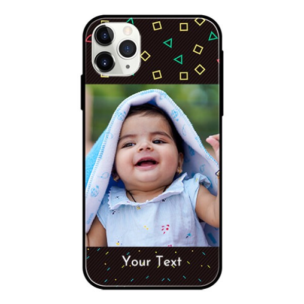 Apple iPhone 11 Pro Max Custom Glass Phone Case  - with confetti birthday design