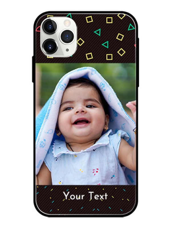 Custom Apple iPhone 11 Pro Max Custom Glass Phone Case  - with confetti birthday design