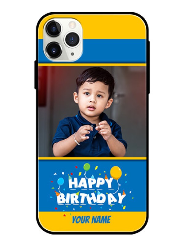 Custom Apple iPhone 11 Pro Max Custom Glass Mobile Case  - Birthday Wishes Design