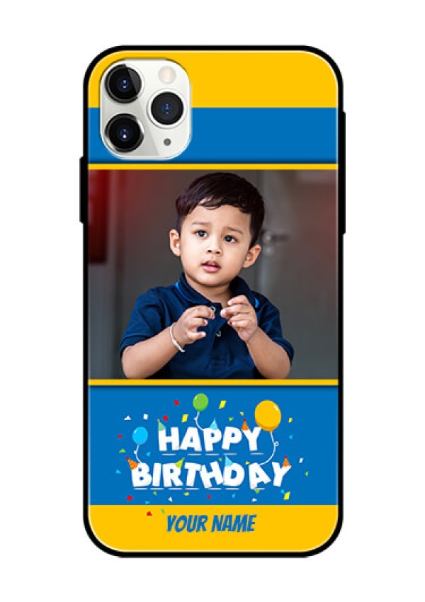 Apple iPhone 11 Pro Max Custom Glass Mobile Case  - Birthday Wishes Design