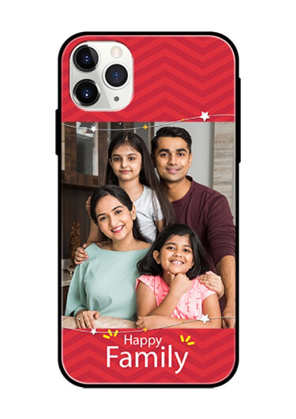 Apple iPhone 11 Pro Max Personalized Glass Phone Case  - Happy Family Design
