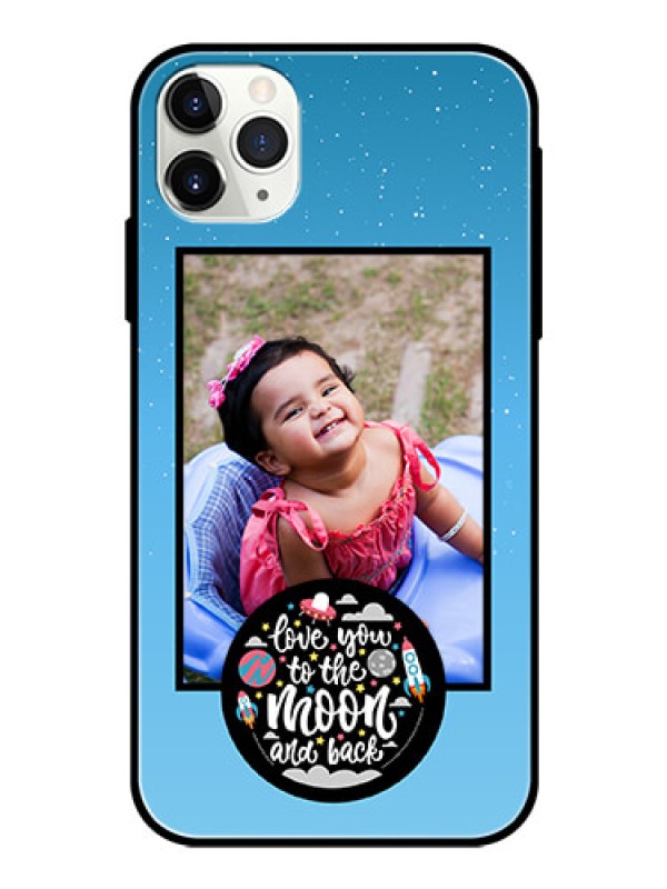 Custom Apple iPhone 11 Pro Max Custom Glass Mobile Case  - Wave Pattern Colorful Design