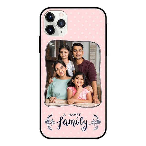 Apple iPhone 11 Pro Max Custom Glass Phone Case  - Family with Dots Design