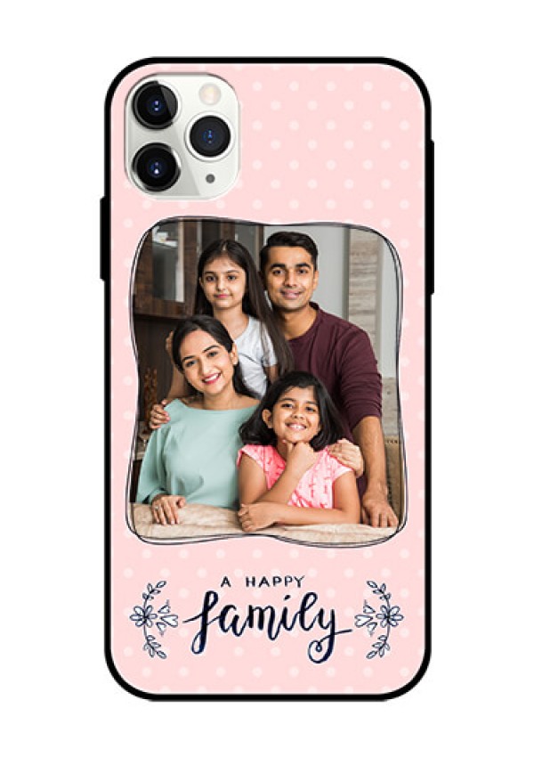 Apple iPhone 11 Pro Max Custom Glass Phone Case  - Family with Dots Design