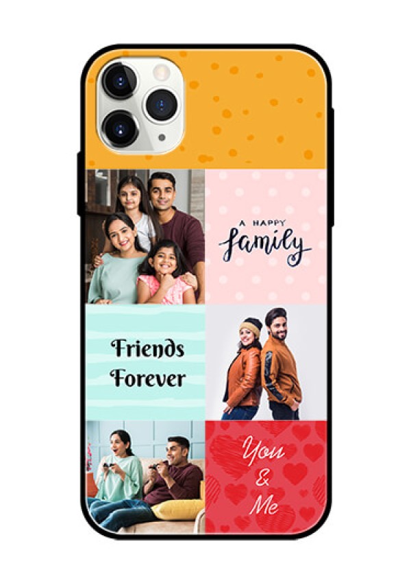 Apple iPhone 11 Pro Max Personalized Glass Phone Case  - Images with Quotes Design