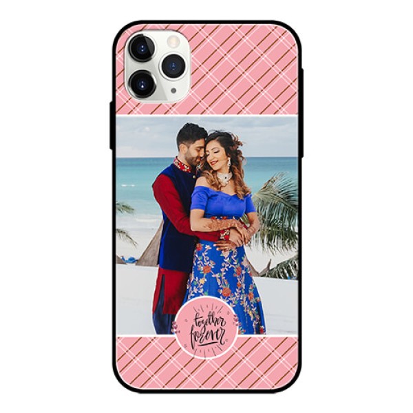Apple iPhone 11 Pro Max Personalized Glass Phone Case  - Together Forever Design