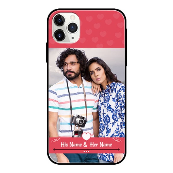 Apple iPhone 11 Pro Max Photo Printing on Glass Case - Simple Love Design Apple iPhone 11 Pro Max Photo Printing on Glass Case - Simple Love Design