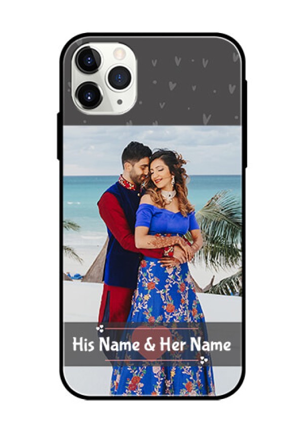 Apple iPhone 11 Pro Max Custom Glass Mobile Case  - Buy Love Design with Photo Online