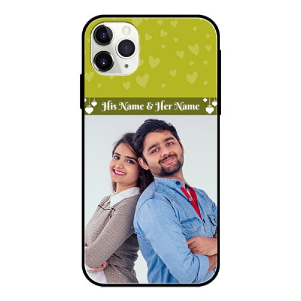 Apple iPhone 11 Pro Max Custom Glass Phone Case  - You & Me Heart Design