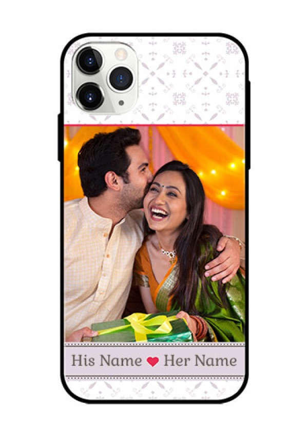 Apple iPhone 11 Pro Max Custom Glass Mobile Case  - with Photo and Ethnic Design
