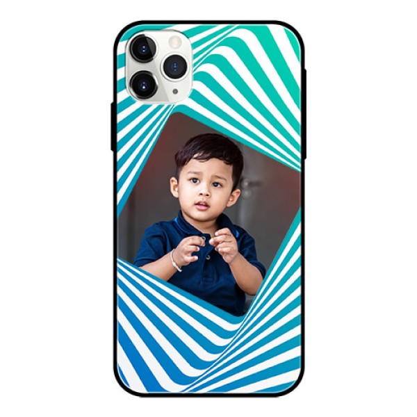 Apple iPhone 11 Pro Max Personalized Glass Phone Case  - Abstract Spiral Design